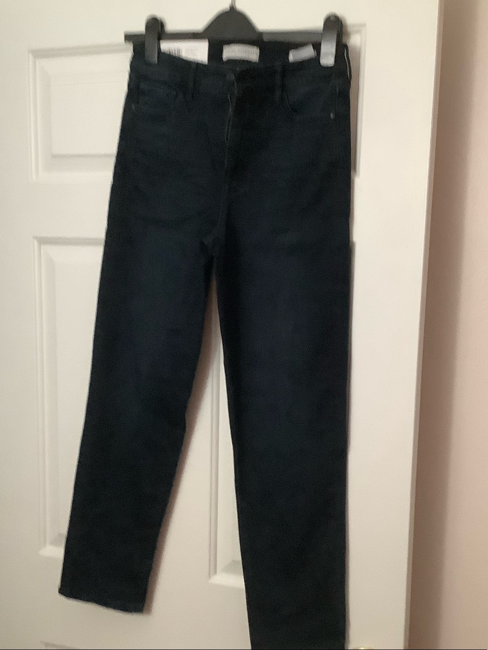 Classic High-Rise Straight Leg Jeans - Black